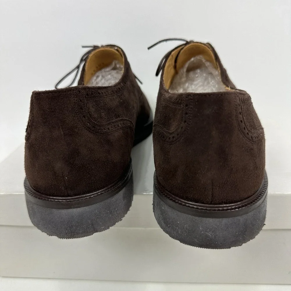 Benjamins Cap Toe Oxford shoes Brown Suede Men's Size 11.5 M Vibram Gumlite Sole